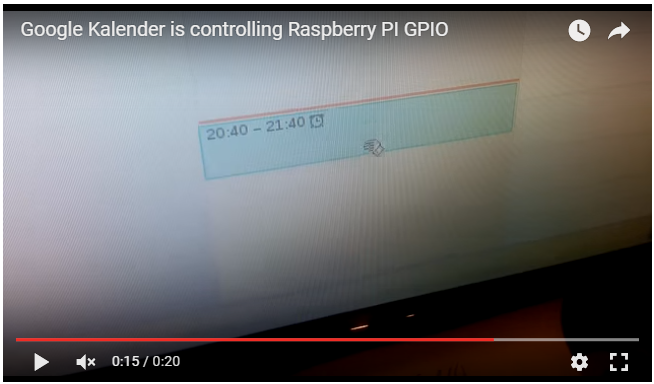 Google Kalender steuert GPIO am Raspberry PI
